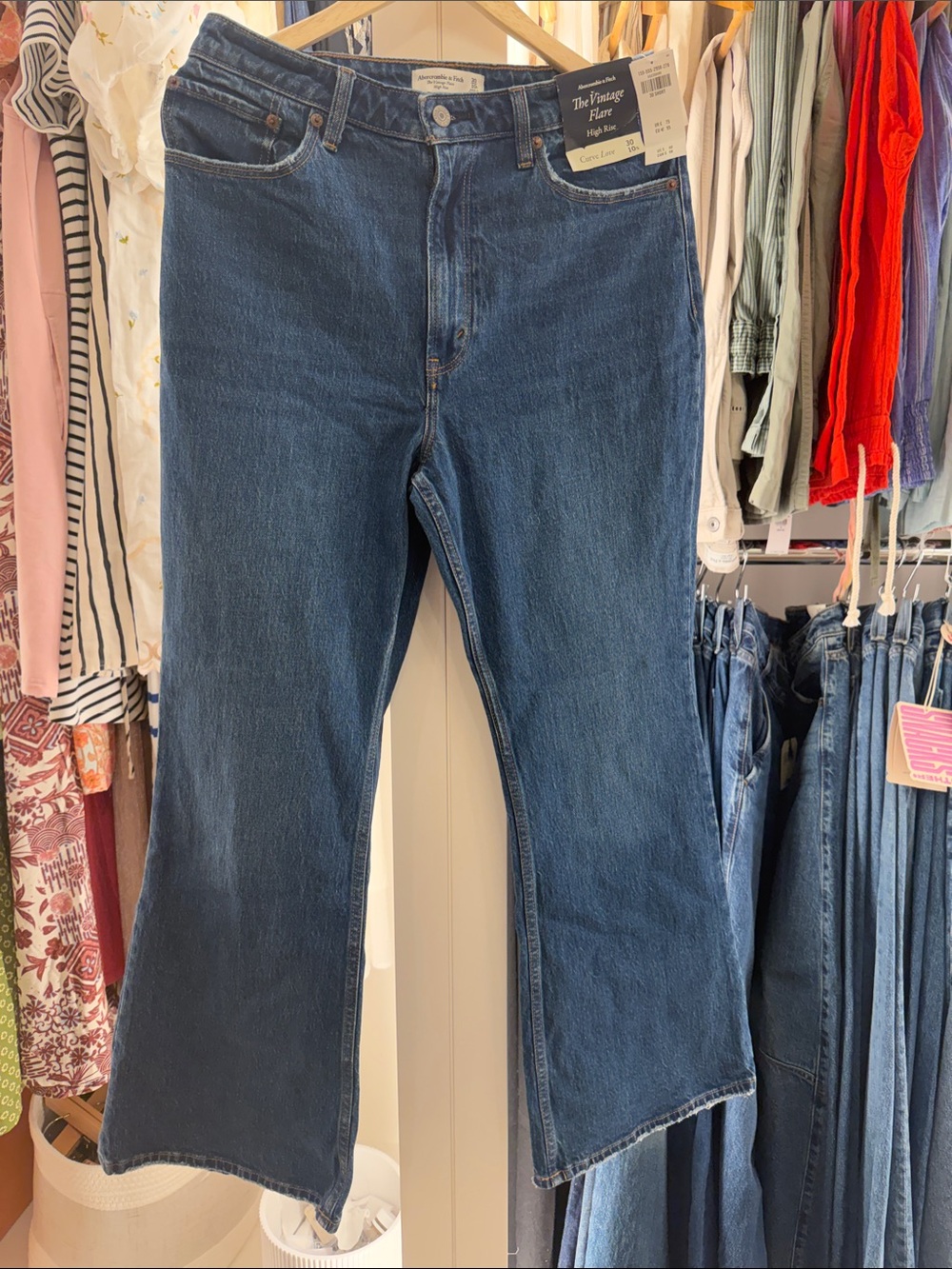 NWT Abercrombie & Fitch Vobtage Flare High Rise Curve Love